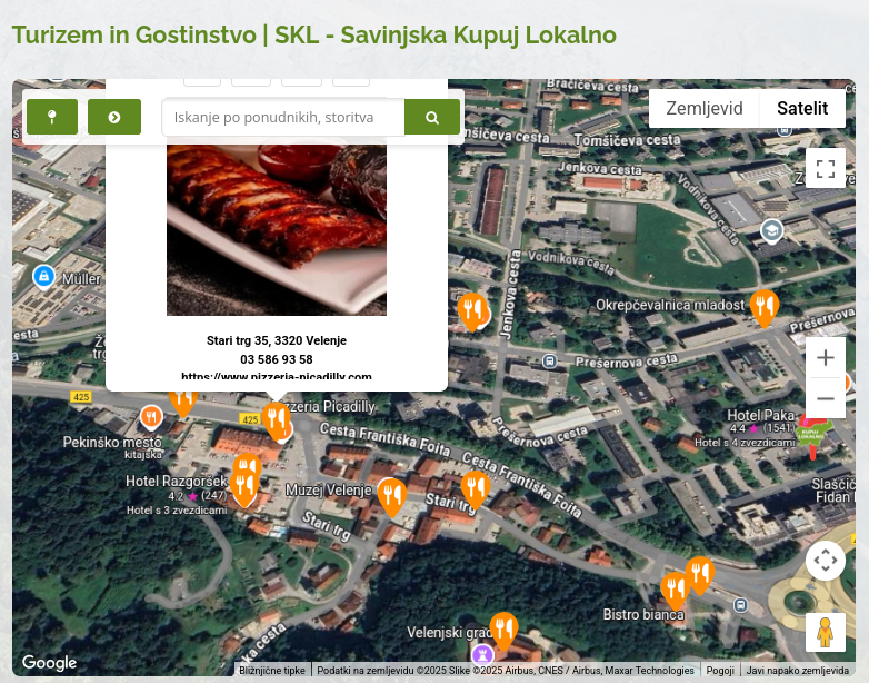 Digitalni zemljevid turističnih ponudnikov