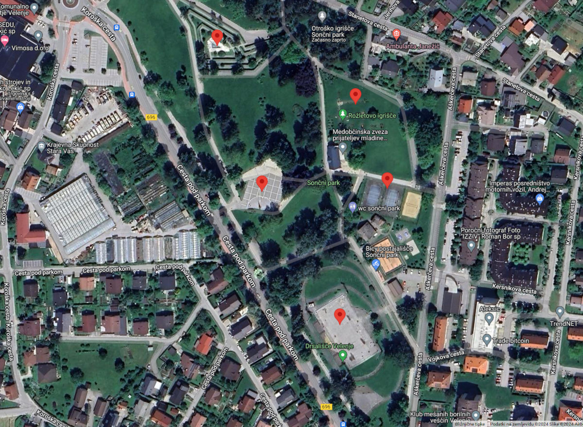   Thematic map Sončni park  