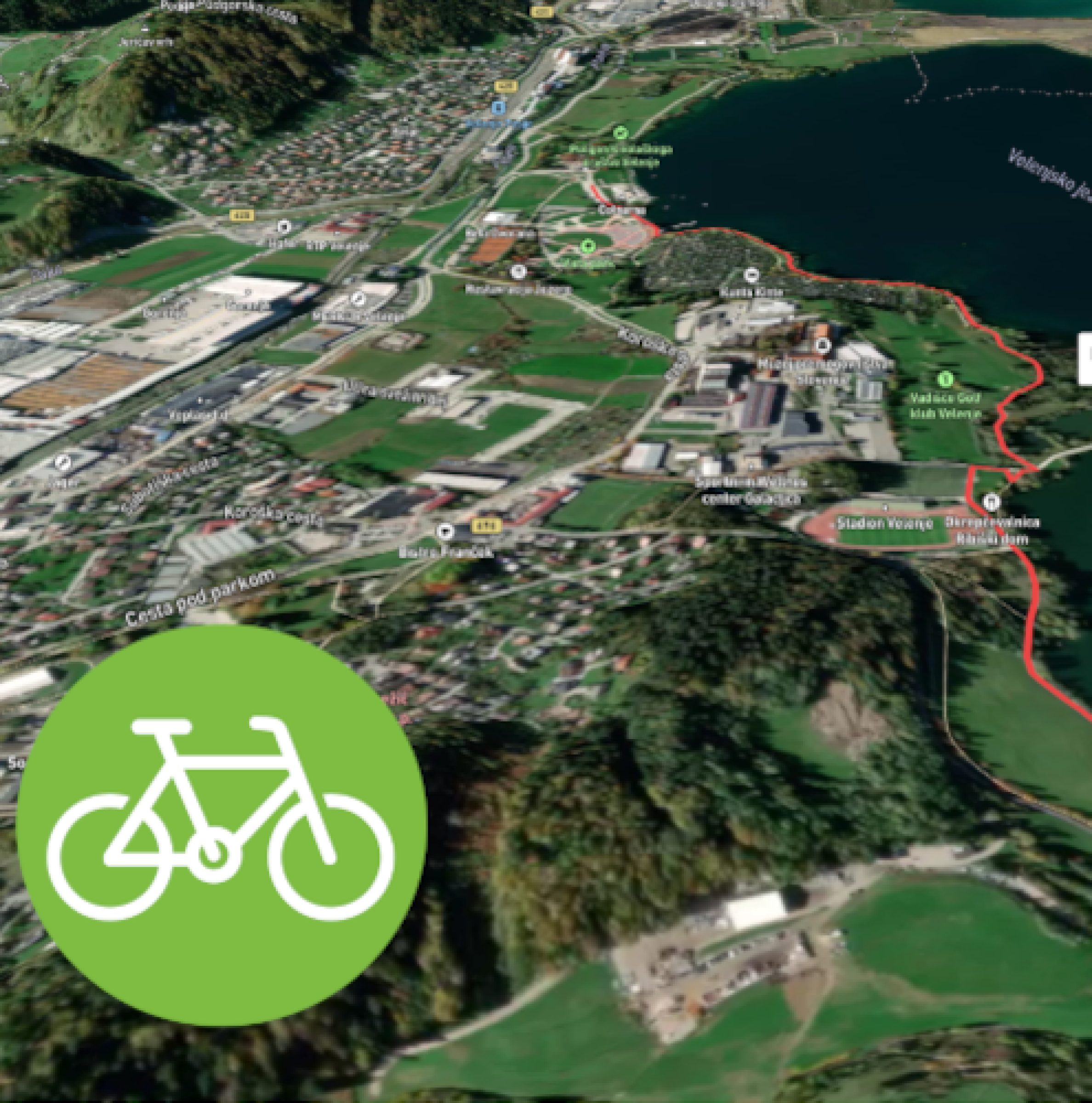 Ogled povečano sliko Kolesarske poti po Šaleški dolini