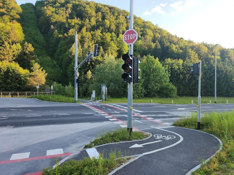 Ogled povečano sliko Križišče Selo | Kolesarska pot Štrekna