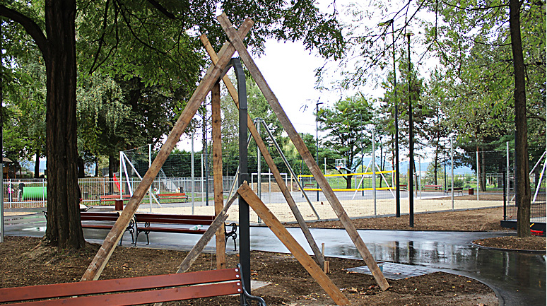 Tresimir Park and children's playground House of Minerals in Velenje